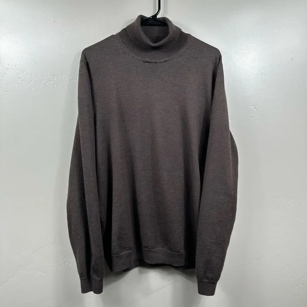 Brooks Brothers 346 Extra Fine Italian Merino Wool Turtleneck Sweater - Large